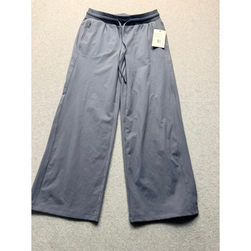 Athleta Venice Wide Leg Pants Blue Grey Athletic Trousers Womens XS NWT